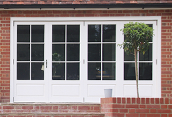 High Performance bifold doors in traditional Georgian design