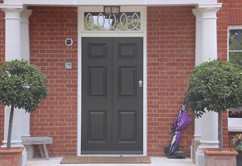 Bespoke design Georgian front door with exact proportions and hand-crafted top light feature