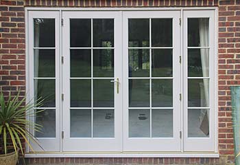 Recessed Edwardian French Doors in Elephant’s Breath