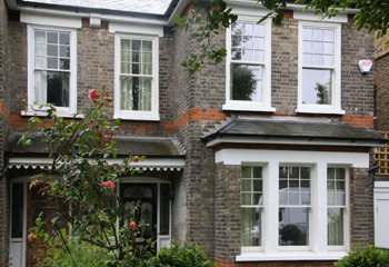 Edwardian timber sash windows and doors for this townhouse in Mortlake